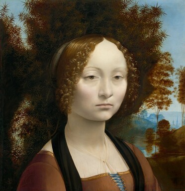“Ginevra de’ Benci,” הוא הציור היחידי של לאונרדו דה וינצי, ביבשת אמריקה.